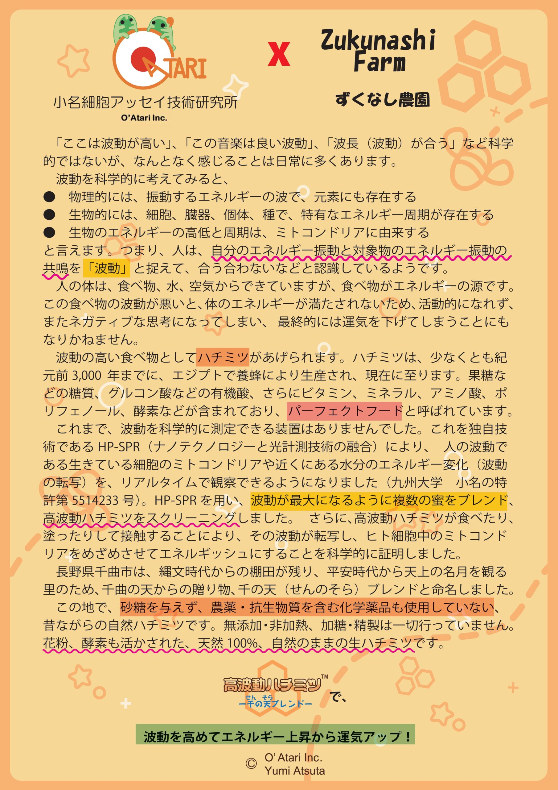 高波動ハチミツ-千の天(せんのそら)ブレンド-™ 230g瓶 - 画像 (4)