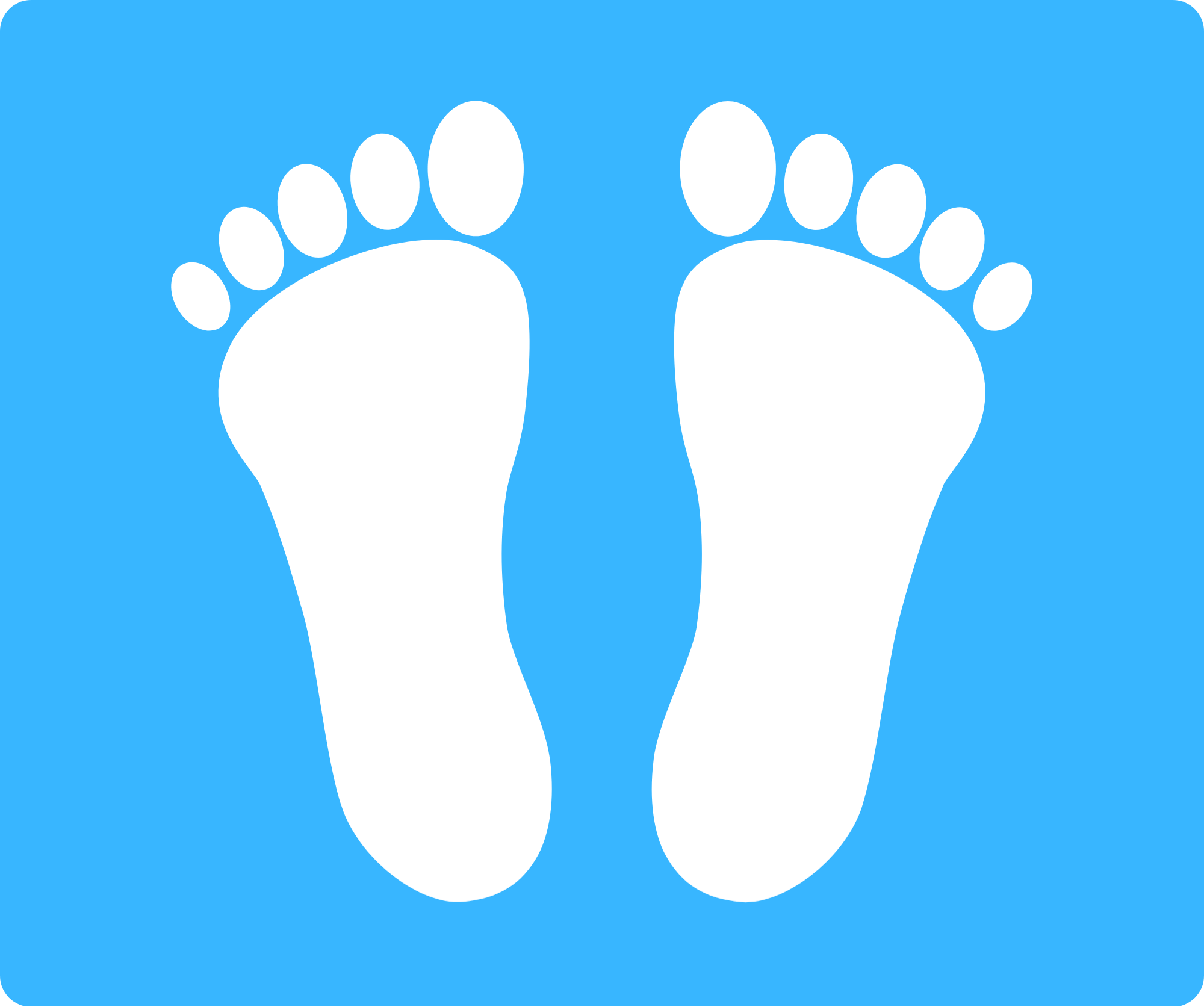 SIGNAVI(サイナビ) 足型サイン 2枚セット|フロアシール「SNFT」