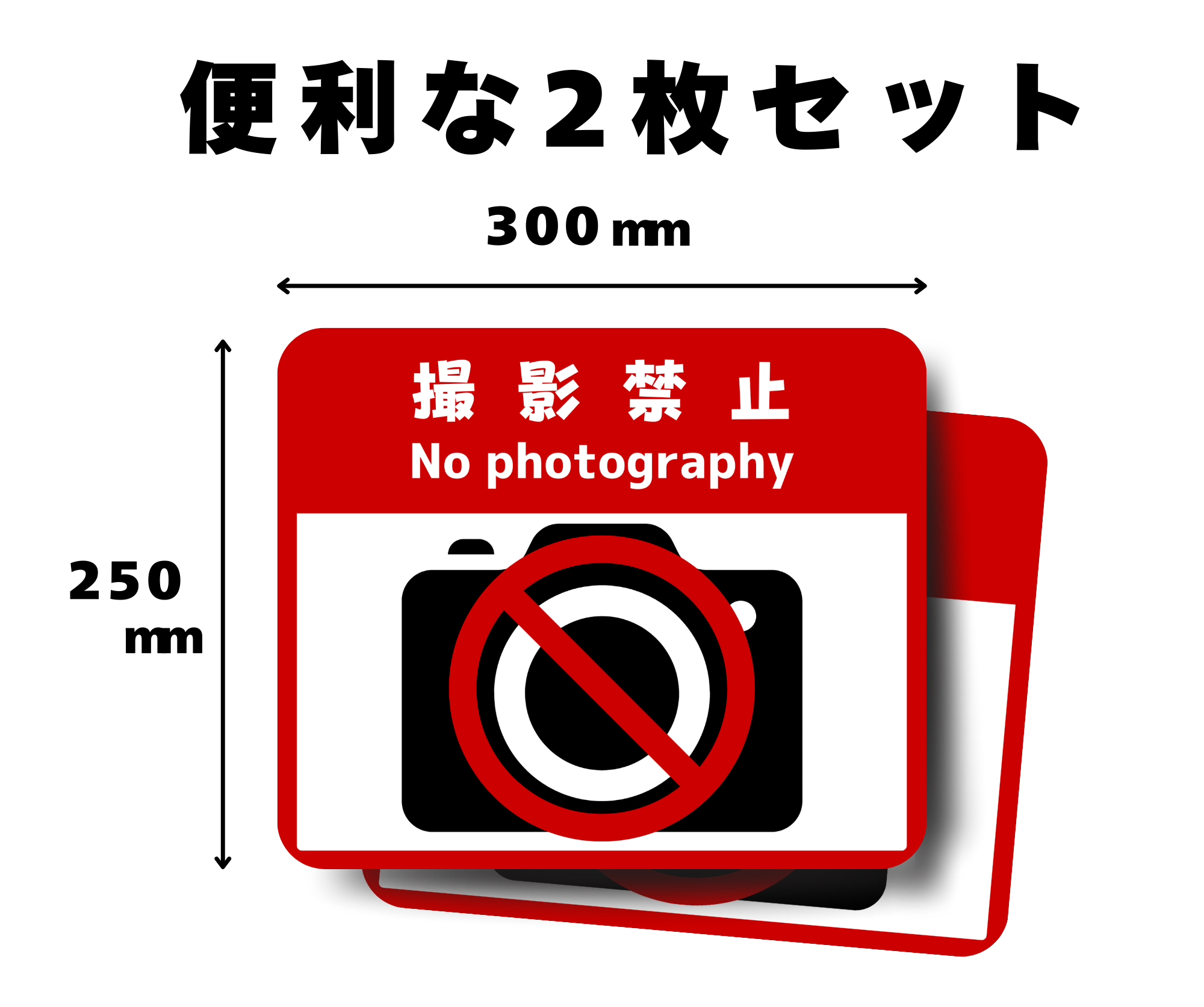 【工場・展示会・施設向け】撮影禁止 フロアサイン|床用シール・情報漏洩防止・セキュリティ対策|2枚セット(SNSP)
