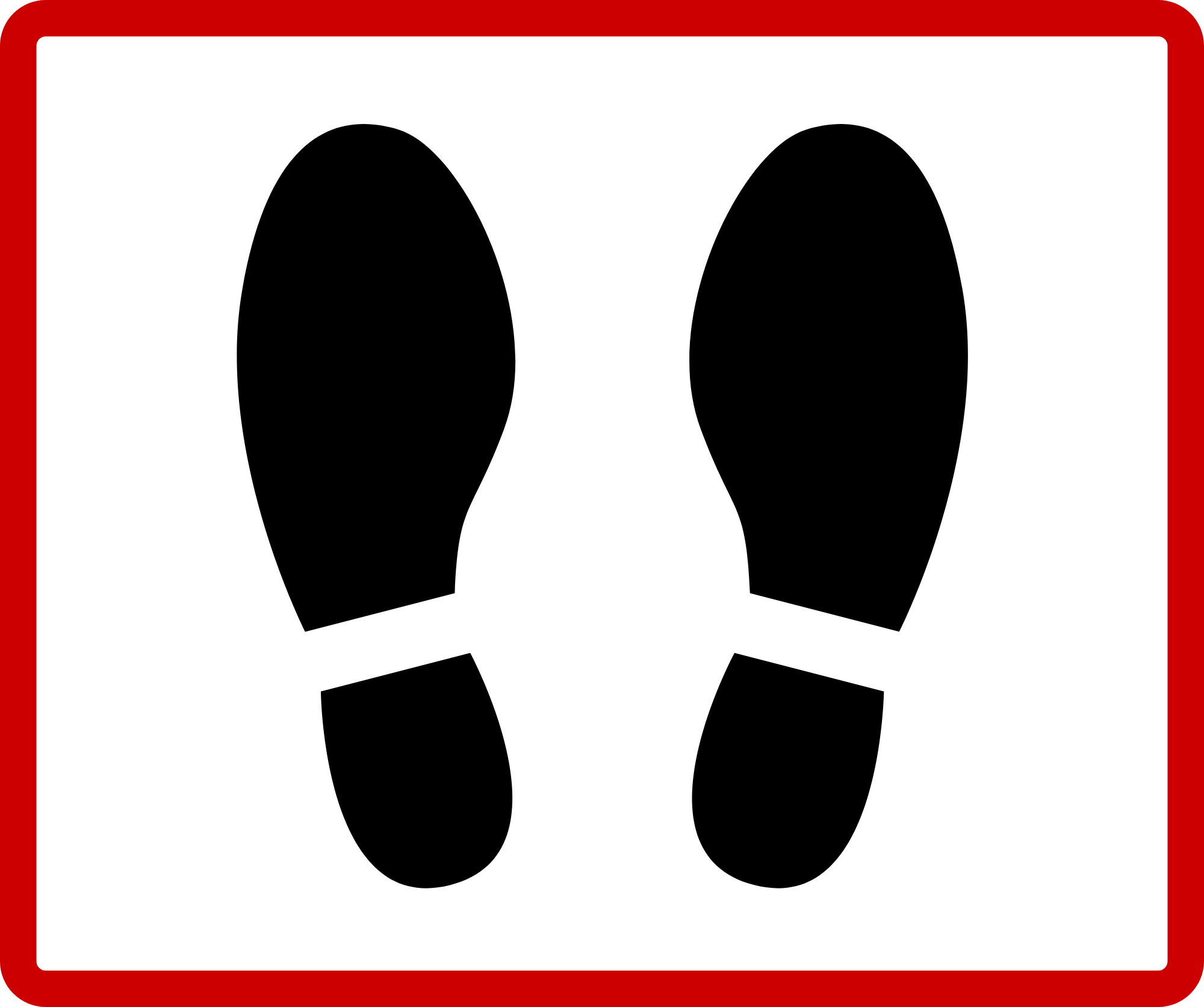 足跡 フロアサイン 誘導用 足元マーク 立ち位置表示 店舗・施設・工場向け 250×300mm