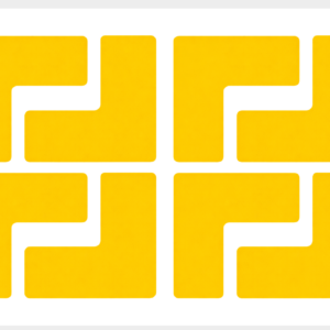 L字フロア位置決めマーク 2枚セット(16ピース)床用 区画整理・定位置管理用