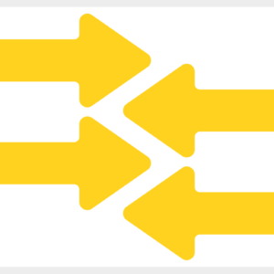 矢印フロア位置誘導マーク 2枚セット(8ピース)床用 区画整理・動線表示用