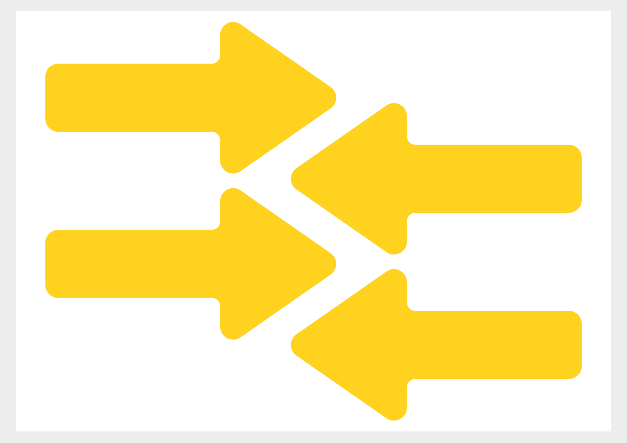 矢印フロア位置誘導マーク 2枚セット(8ピース)床用 区画整理・動線表示用