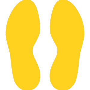 足型フロア位置表示マーク 2枚セット(左右1組)床用 区画整理・立ち位置表示用