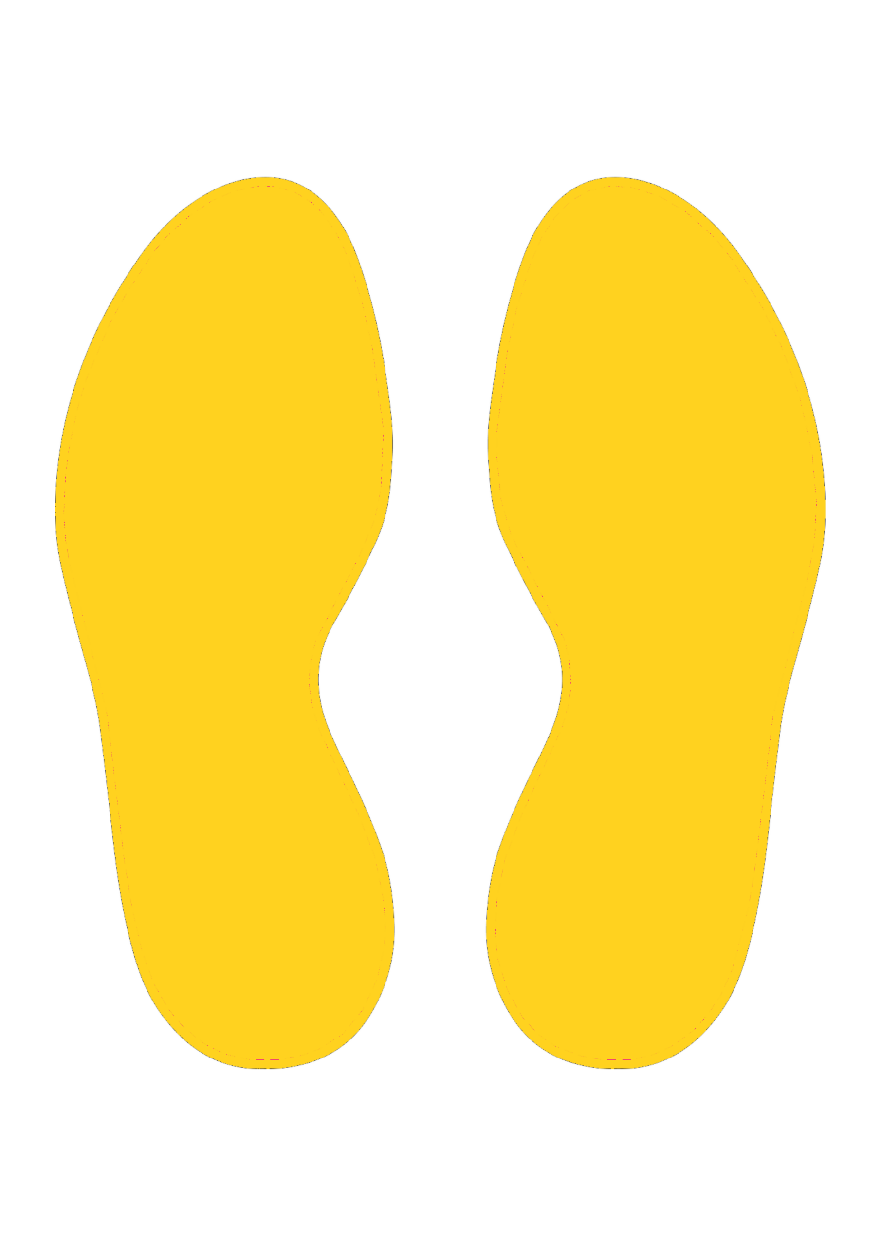 足型フロア位置表示マーク 2枚セット(左右1組)床用 区画整理・立ち位置表示用